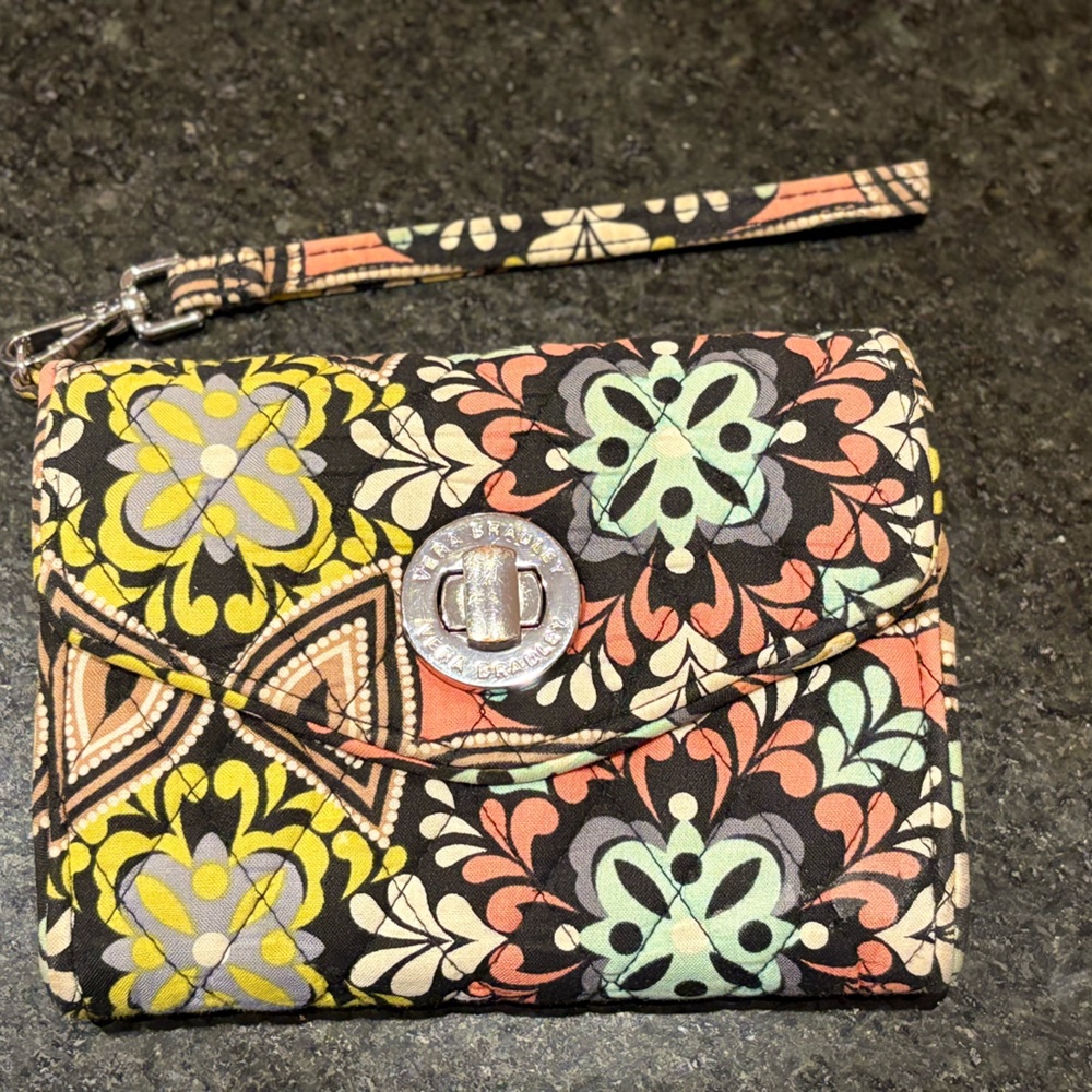 Vera Bradley Floral Patterned Wristlet Clutch